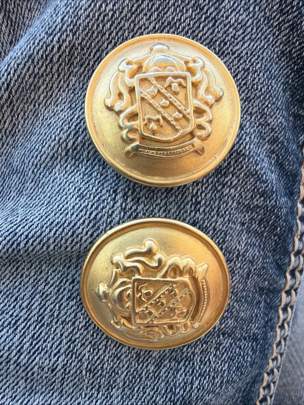 Casual Corner matte gold clip on earrings signed